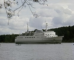 M/S Skandia Turun liepeillä toukokuussa 1966.