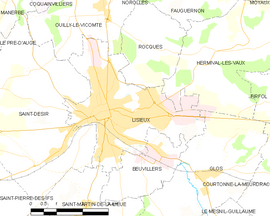 Mapa obce Lisieux