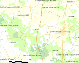 Mapa obce Bois