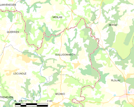 Mapa obce Guilligomarc’h