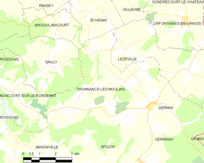 Poziția localității Thonnance-les-Moulins
