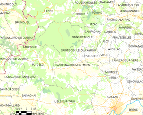 Poziția localității Castelnau-de-Montmiral