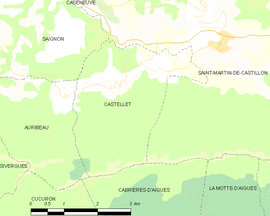 Mapa obce Castellet