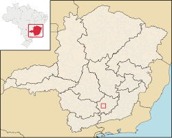 Localização de Santa Cruz de Minas em Minas Gerais