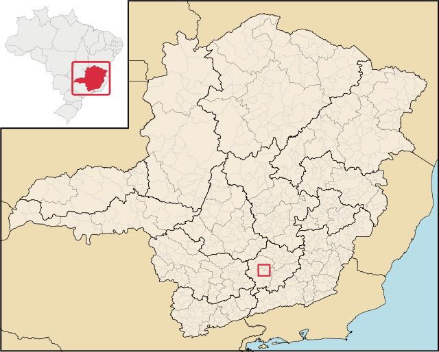 Localização de Santa Cruz de Minas em Minas Gerais