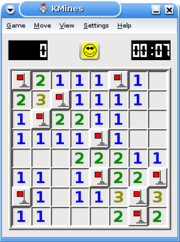 Minesweeper, a popular computer puzzle game found on many machines.