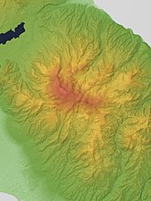 横津岳の地形図