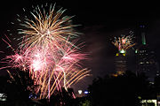 Original - NYE fireworks display in Melbourne, Australia as seen from Alexandra Gardens