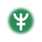 Symbol on a sea-green background