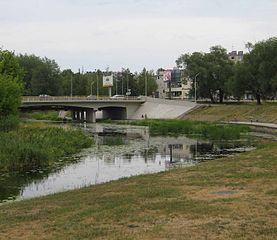 The river Nevezis at Panevezys city