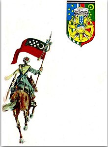 Rider with Banner of the Republic of the Union of Highlanders of the North Caucasus and Daghestan