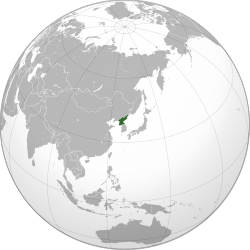 Локација на Северна Кореја