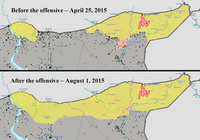 Changes of territorial control in the YPG's June 2015 offensive Northern Syria offensive (2015).png