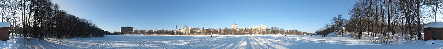 Sicklasjön i februari 2010 sedd från södra stranden.