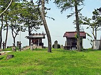 東日本大震災後の下増田神社境内