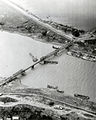 The Duong River Bridge being repaired after the Operation Linebacker in 1972