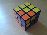 Rubik's Cube mit dem "Two twisted packs"-Muster