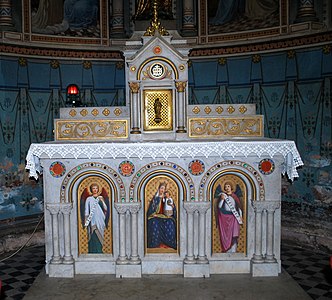 Autel de la Vierge, Saint-Loubès, église Saint-Pierre.