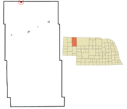 Location of Whiteclay, Nebraska