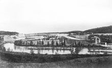 View in 1905 of the factory complex on the Brda river