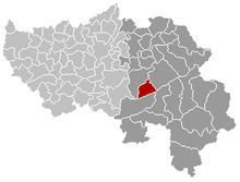 Location of Spa in the province of Liège