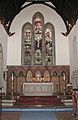 Chancel with high altar and reredos