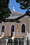 The only building on Riebeeck Square is St. Stephen’s Church, but it was, in fact, the first theatre or, as the Coloured people called it, the first ""komediehuis"" in South Africa. Type of site: Church. Previous use: Theatre. Current use: Church : Dutch Reformed Mission. This building was opened as a theatre in 1800 and was taken into use as a church and school in 1839.