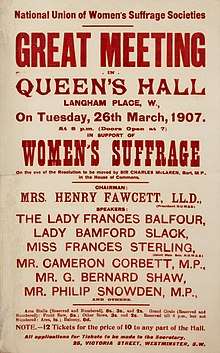 Встречи и мероприятия по избирательному праву - Великое собрание Национального союза обществ женского избирательного права в Королевском зале, 26 марта 1907 г. (22677927727) .jpg