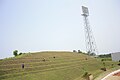 The green hillock at the ground