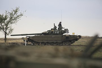 Т-72Б3 на контрольных стрельбах 68-го гв. тп в рамках итоговой проверки на полигоне Кадамовский. 13 октября 2017 года