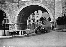 Photo de Tazio Nuvolari au Grand Prix de Monaco 1932.