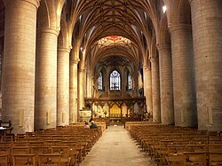 The nave of Tewkesbury Abbey Tewkesbury abbey 04.JPG
