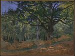 Claude Monet: The Bodmer Oak, Fontainebleau Forest / Un chêne au Bas-Bréau, le Bodmer, 1865. 96 × 129 cm. Metropolitan Museum of Art