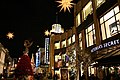 The Grove at night during the holiday season