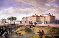 Зображення третьої будівлі парламенту Верхньої Канади у 1834 році (нині будівля Законодавчих зборів Онтаріо)