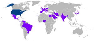English: Foreign trips of Jimmy Carter during ...