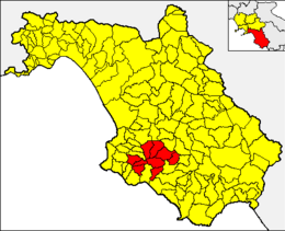 Unione dei comuni Valle dell'Alento – Mappa