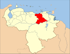 Ubicación de Anzoátegui