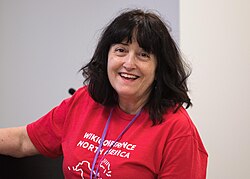 Rosie Stephenson-Goodknight vid WikiConference North America 2018.