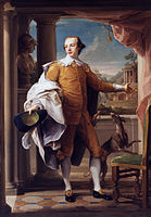 Pompeo Batoni (1708–1787) Potret Sir Wyndham Knatchbull-Wyndham dengan seekor whippet.