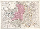 Map of the truncated territory of Poland (pink) after the Second Partition, published in London in 1794
