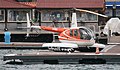 Helikopter Robinson R44 auf Schwimmern im Schwarzmeer-Yachthafen von Nessebar/Bulgarien [549]