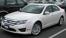 The 2010 Ford Fusion Hybrid was launched in the U.S. in March 2009. 2010 Ford Fusion Hybrid 2 -- 08-21-2009.jpg
