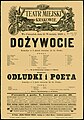 Afisz, Teatr Miejski, Kraków, 1898