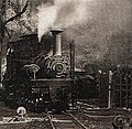 一辆28吨谢伊式蒸汽机车，1930年。