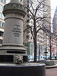 Detail of monument to George Thorndike Angell in the Financial District
