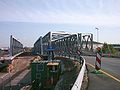 Baakenbrücke über den Magedeburger Hafen in der Großbaustelle HafenCity