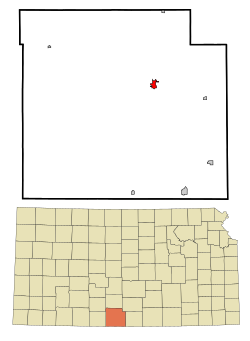 Location of Medicine Lodge, Kansas