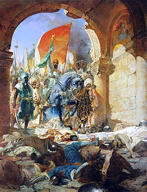 Төркиә солтанының яуланған Константинополгә тантаналы инеүе