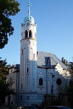 http://upload.wikimedia.org/wikipedia/commons/thumb/7/7c/Blaue_Kirche_Bratislava.JPG/250px-Blaue_Kirche_Bratislava.JPG